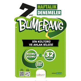Günay Yayınları 7.Sınıf Bumerang 32 Haftalık Din Kültürü ve Ahlak Bilgisi Denemeleri