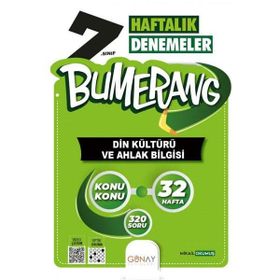 Günay Yayınları 7.Sınıf Bumerang 32 Haftalık Din Kültürü ve Ahlak Bilgisi Denemeleri
