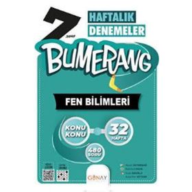 Günay Yayınları 7. Sınıf Bumerang 32 Haftalık Fen Bilimleri Denemeleri