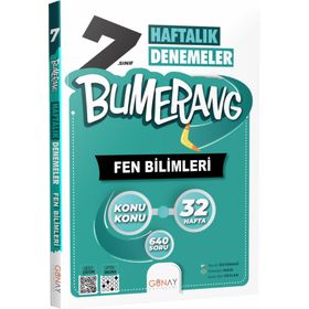 Günay Yayınları 7. Sınıf Bumerang 32 Haftalık Fen Bilimleri Denemeleri