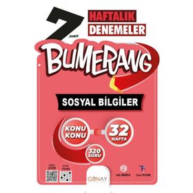 Günay Yayınları - 7.Sınıf Bumerang 32 Haftalık Sosyal Bilgiler Denemeleri
