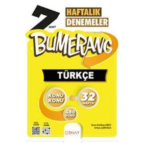 Günay Yayınları 7.Sınıf Bumerang 32 Haftalık Türkçe Denemeleri