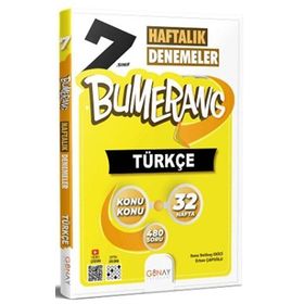 Günay Yayınları 7.Sınıf Bumerang 32 Haftalık Türkçe Denemeleri