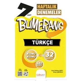 Günay Yayınları 7.Sınıf Bumerang 32 Haftalık Türkçe Denemeleri