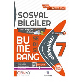 Günay Yayınları 7. Sınıf Bumerang Sosyal Bilgiler Defter Kitap