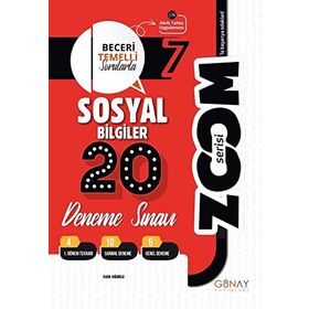 Günay Yayınları 7. Sınıf Sosyal Bilgiler 20’li Branş Deneme
