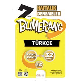Günay Yayınları 7.Sınıf Türkçe Bumerang Konu Konu Haftalık Denemeleri