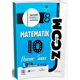 Günay Yayınları - 8. Sınıf 10'lu Matematik 1. Dönem Denemeleri