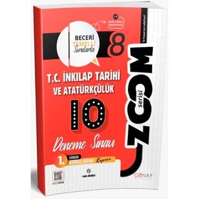 Günay Yayınları - 8. Sınıf 10'lu T.C. İnkılap Tarihi ve Atatürkçülük 1. Dönem Denemeleri