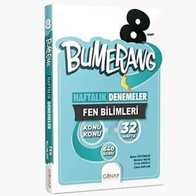 Günay Yayınları 8. Sınıf Bumerang 32 Haftalık Fen Bilimleri Denemeleri