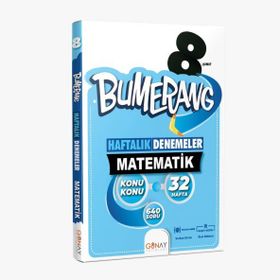 Günay Yayınları 8. Sınıf Bumerang 32 Haftalık Matematik Denemeleri