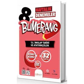 Günay Yayınları - 8.Sınıf Bumerang 32 Haftalık T.c. İnkılap Tarihi ve Atatürkçülük Denemeleri