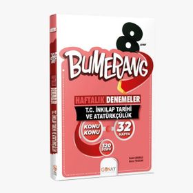 Günay Yayınları - 8.Sınıf Bumerang 32 Haftalık T.c. İnkılap Tarihi ve Atatürkçülük Denemeleri