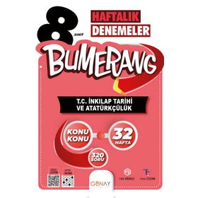 Günay Yayınları - 8.Sınıf Bumerang 32 Haftalık T.c. İnkılap Tarihi ve Atatürkçülük Denemeleri