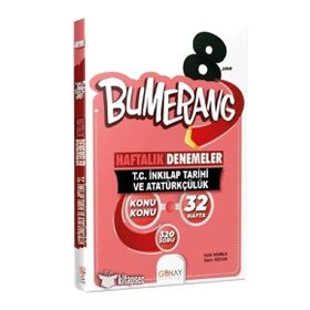 Günay Yayınları - 8.Sınıf Bumerang 32 Haftalık T.c. İnkılap Tarihi ve Atatürkçülük Denemeleri