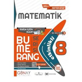 Günay Yayınları 8. Sınıf Bumerang Matematik Etkinlikli Akıllı Kitap