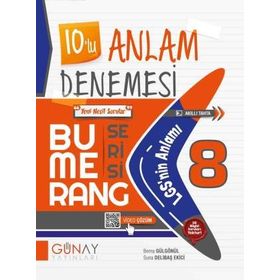 Günay Yayınları 8. Sınıf Bumerang Serisi 10'lu Anlam Denemeleri