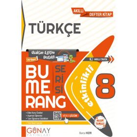 Günay Yayınları 8.Sınıf Etkinlikli Bumerang Etkinlikli Türkçe Kitap