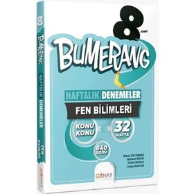 Günay Yayınları 8. Sınıf Fen Bilimleri Bumerang Konu Konu Haftalık Denemeler
