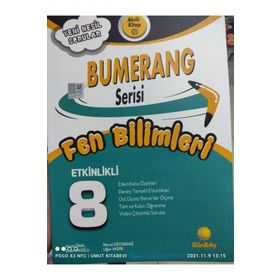 Günay Yayınları - 8. Sınıf Fen Bilimleri Etkinlikli Bumerang