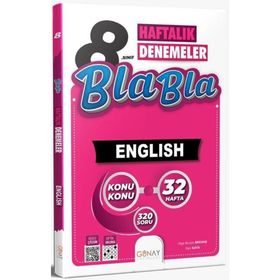 Günay Yayınları 8. Sınıf İngilizce Bla Bla Haftalık Denemeler