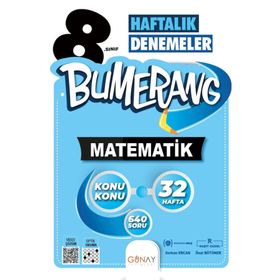 Günay Yayınları 8. Sınıf Lgs Bumerang 32 Haftalık Matematik Denemeleri
