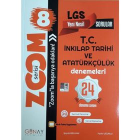Günay Yayınları 8. Sınıf LGS T.C. İnkılap Tarihi Ve Atatürkçülük Zoom Serisi 24 Deneme