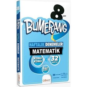 Günay Yayınları 8. Sınıf Matematik Bumerang Konu Konu Haftalık Denemeler