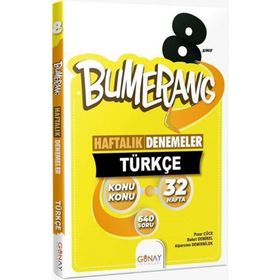 Günay Yayınları 8. Sınıf Türkçe Bumerang Konu Konu Haftalık Denemeler