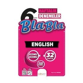 Günay Yayınları - Bla Bla 6. Sınıf English Haftalık Denemeler