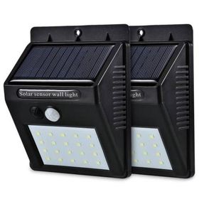 Güneş Enerjili 20 Ledli Sensörlü Duvar Tipi Solar Lamba