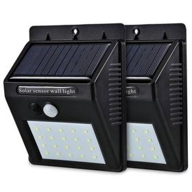 Güneş Enerjili 20 Ledli Sensörlü Duvar Tipi Solar Lamba
