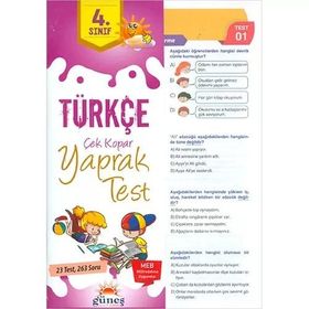 Güneş Yayınları 4 Sınıf Türkçe Yaprak Test