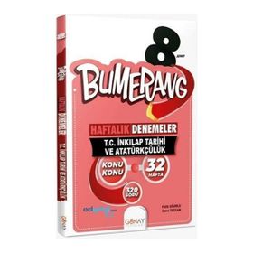 Güney Yayınları 8.Sınıf LGS T.C. İnkılap Tarihi Bumerang 32 Haftalık Denemeler