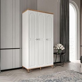 GuneyStore Bohem 3 Kapaklı Komple MDF Gardırop