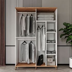 GuneyStore Bohem 4 Kapaklı Komple MDF Gardırop