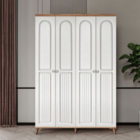 GuneyStore Bohem 4 Kapaklı Komple MDF Gardırop