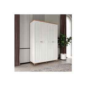 GuneyStore Bohem 4 Kapaklı Komple MDF Gardırop