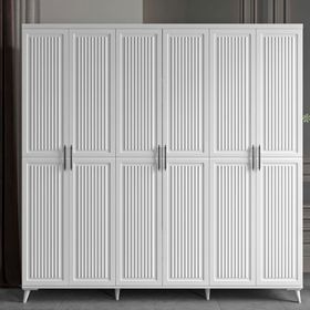 GuneyStore Efes 6 Kapaklı Komple Mdf Beyaz Gardırop