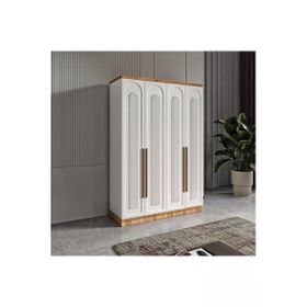 GuneyStore Flora 4 Kapaklı Komple MDF Gardırop