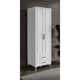 GuneyStore Gözde 2 Kapaklı Beyaz Gardırop