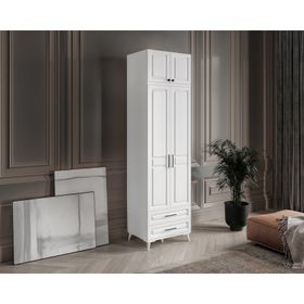 GuneyStore Gözde 2 Kapaklı Yüklüklü Komple MDF Beyaz Gardırop