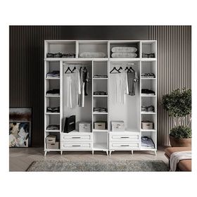 GuneyStore Gözde 7 Kapaklı Beyaz Gardırop