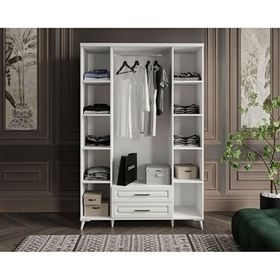 GuneyStore Gözde Aynalı 4 Kapaklı Komple Mdf Beyaz Gardırop