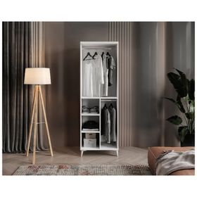 GuneyStore Milano 2 Kapaklı Beyaz Gardırop