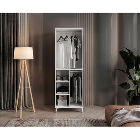 GuneyStore Milano 2 Kapaklı Komple MDF Beyaz Gardırop