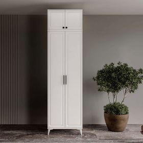 GuneyStore Milas 2 Kapaklı Komple MDF Yüklüklü Gardırop