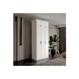 GuneyStore Milas 3 Kapaklı Komple MDF Yüklüklü Gardırop