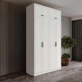 GuneyStore Milas 4 Kapaklı Komple MDF Yüklüklü Gardırop