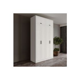 GuneyStore Milas 4 Kapaklı Komple MDF Yüklüklü Gardırop